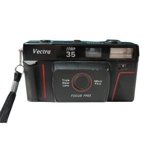 Vectra Snap 35 Film Camera, 38mm F4.0, Triple Glass Lens, Focus Free, Untested